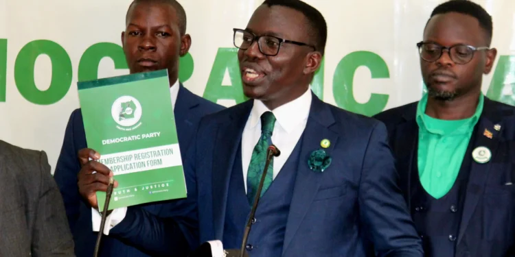 The Opposition Democratic Party (DP) party membership registration exercise