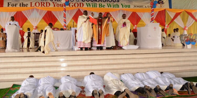 Bishop Jacinto Kibuuka Ordains Clergy, Warns Against Commercialization of Politics