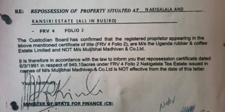 New Evidence Puts Madhvani’s Nakigalala Land Title Under Question